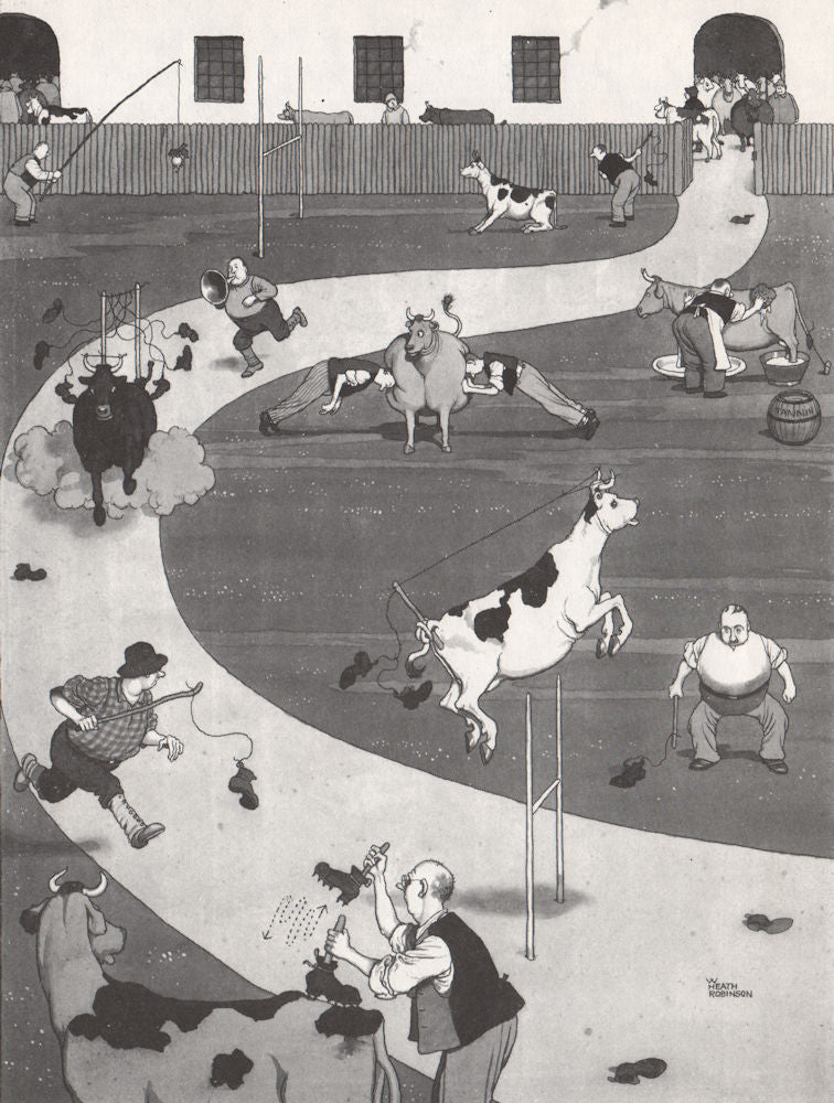 HEATH ROBINSON. Cultivating Toughness in Footballs. Soccer 1973 old print